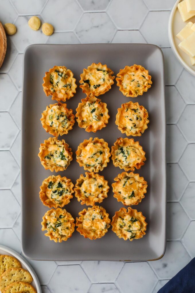 spinach phyllo cups