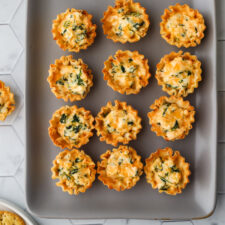 Spinach and Egg Baked Phyllo Cups - Delightful Mom Food