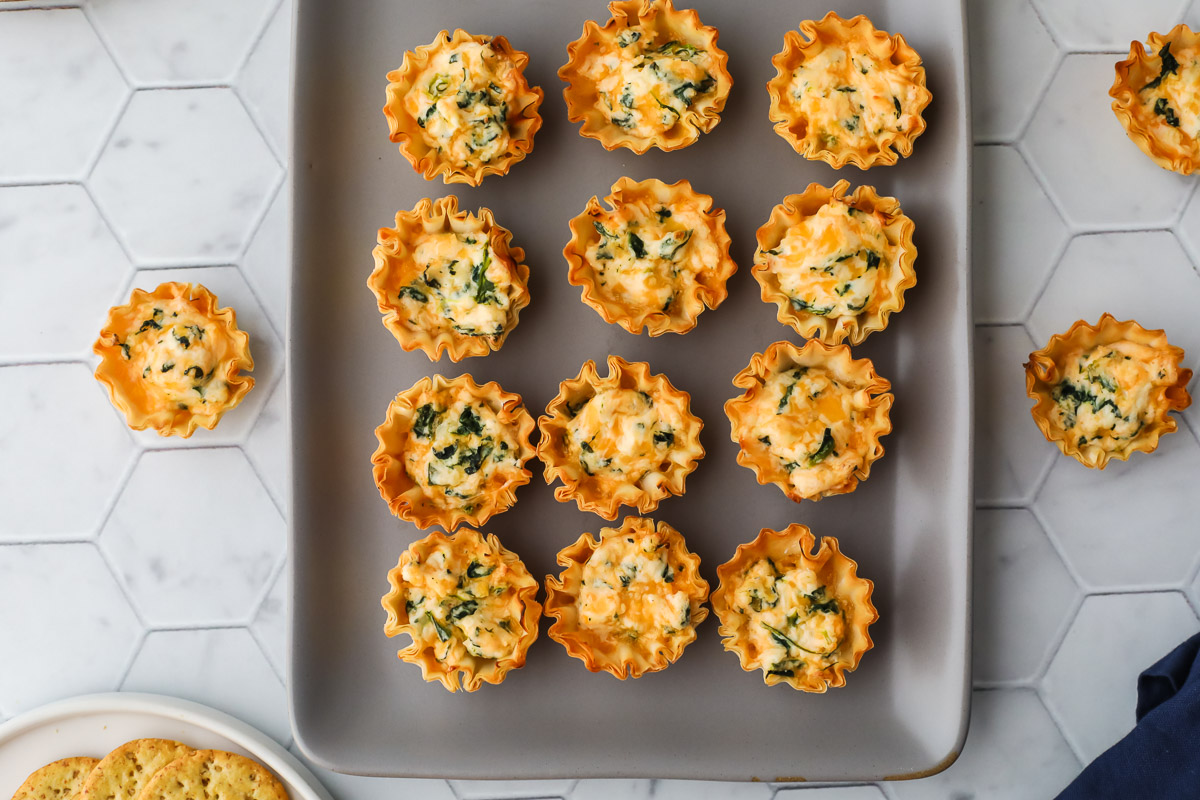 Spinach Phyllo Cups - I Heart Vegetables