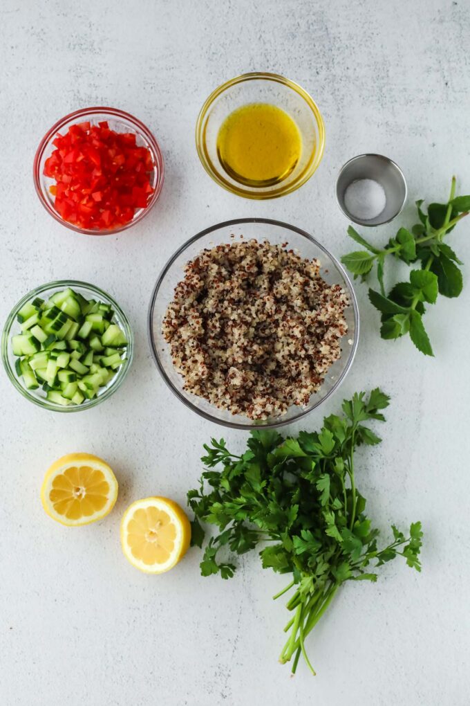 quinoa tabbouleh ingredients