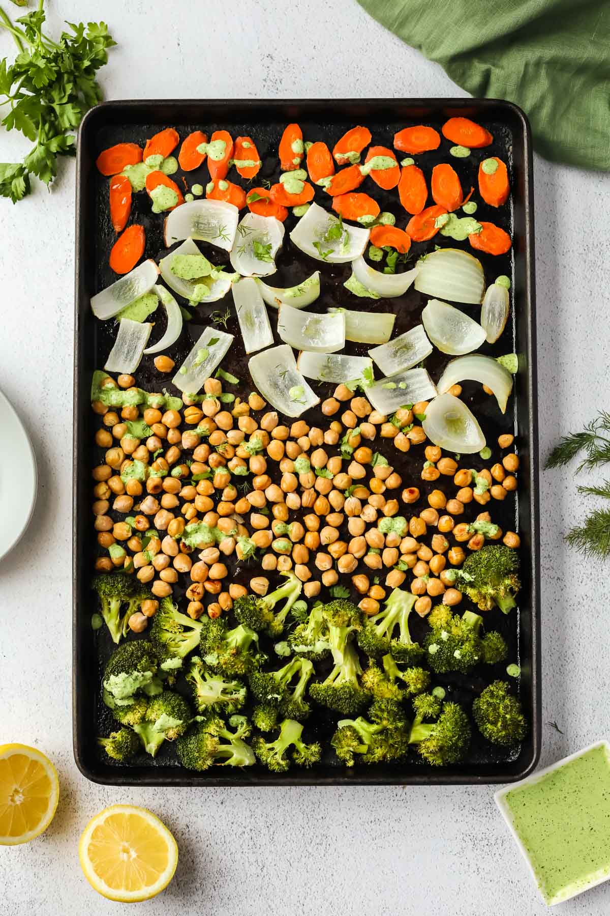 vegetarian sheet pan dinner