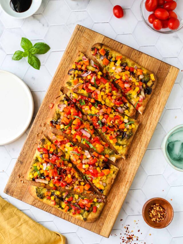 Vegan Flatbread Pizza Recipe I Heart Vegetables