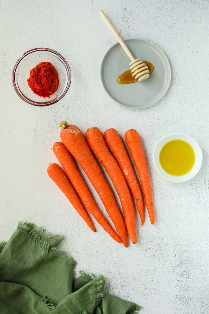 honey harissa carrots ingredients