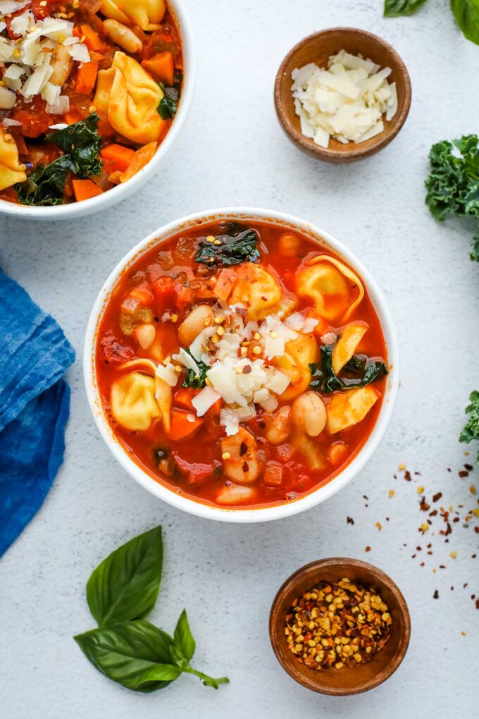 vegetarian tortellini soup