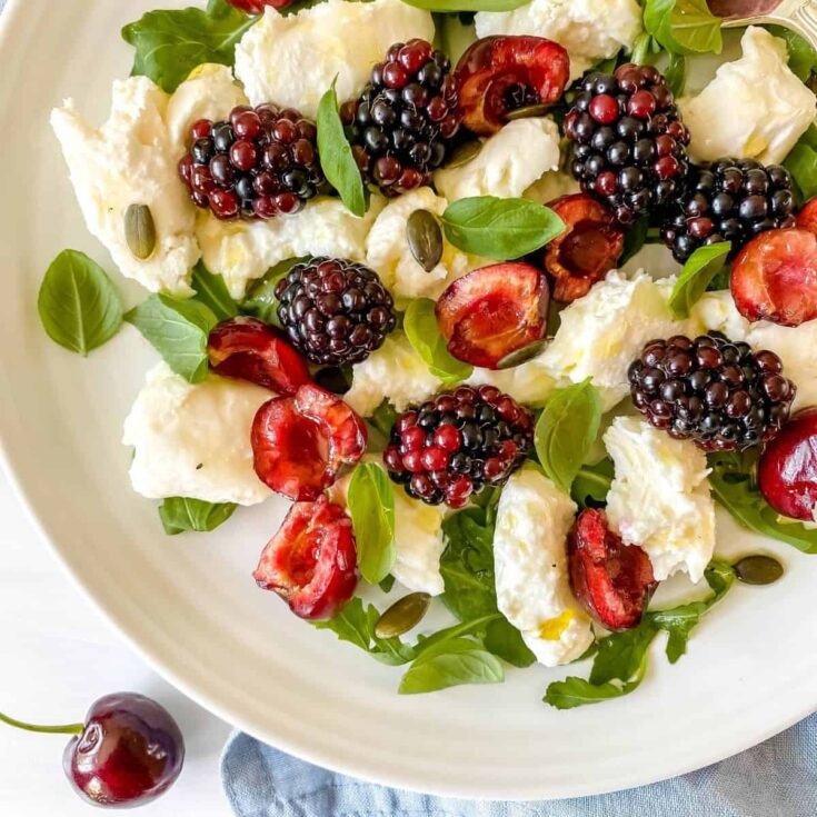 Image for Cherry Caprese Salad (Without Tomatoes)