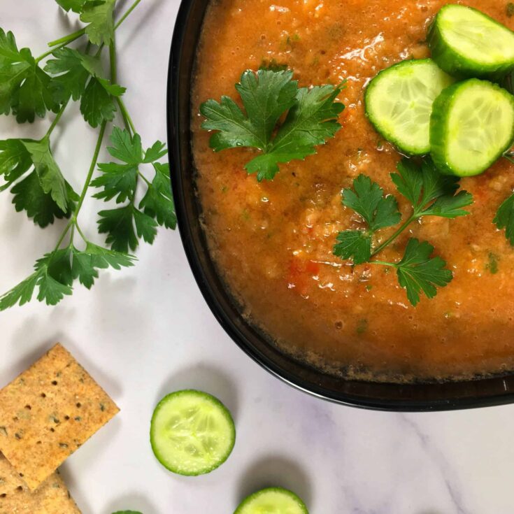 Image for Vegan Gazpacho (Raw Soup Recipe)