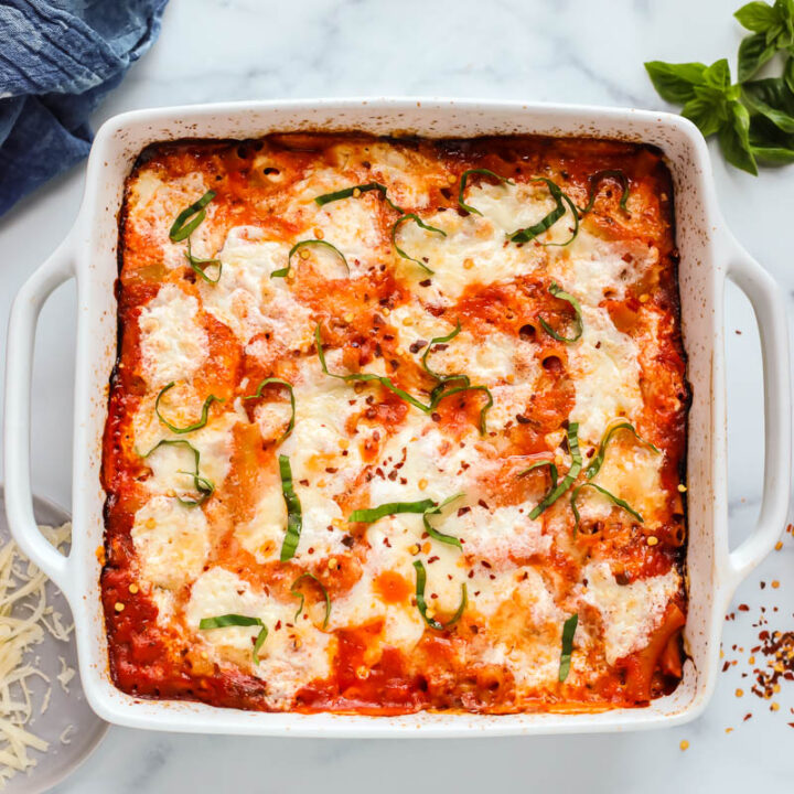 No-Boil Baked Ziti - I Heart Vegetables