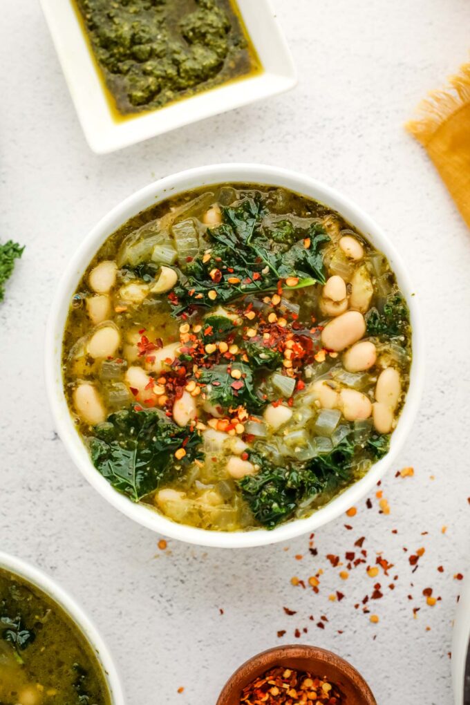 Pesto White Bean Soup