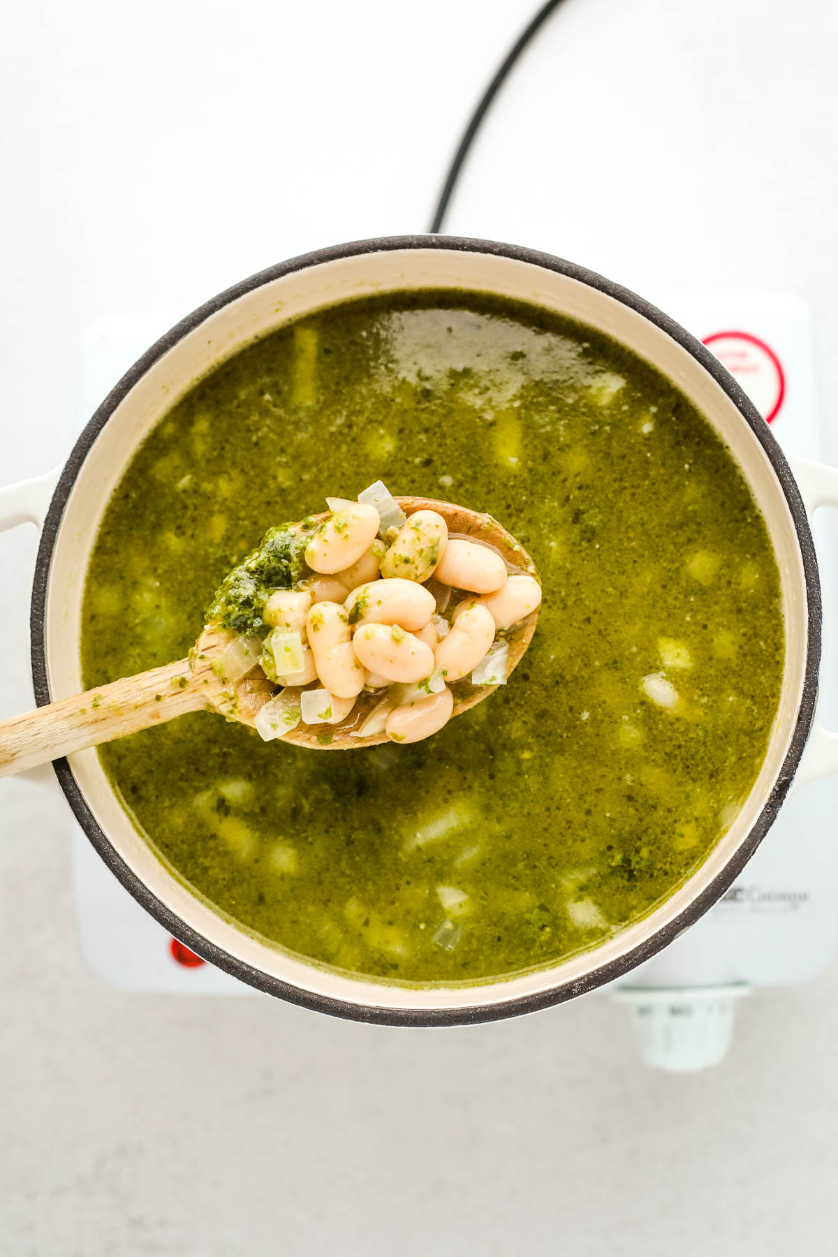 Pesto White Bean Soup I Heart Vegetables