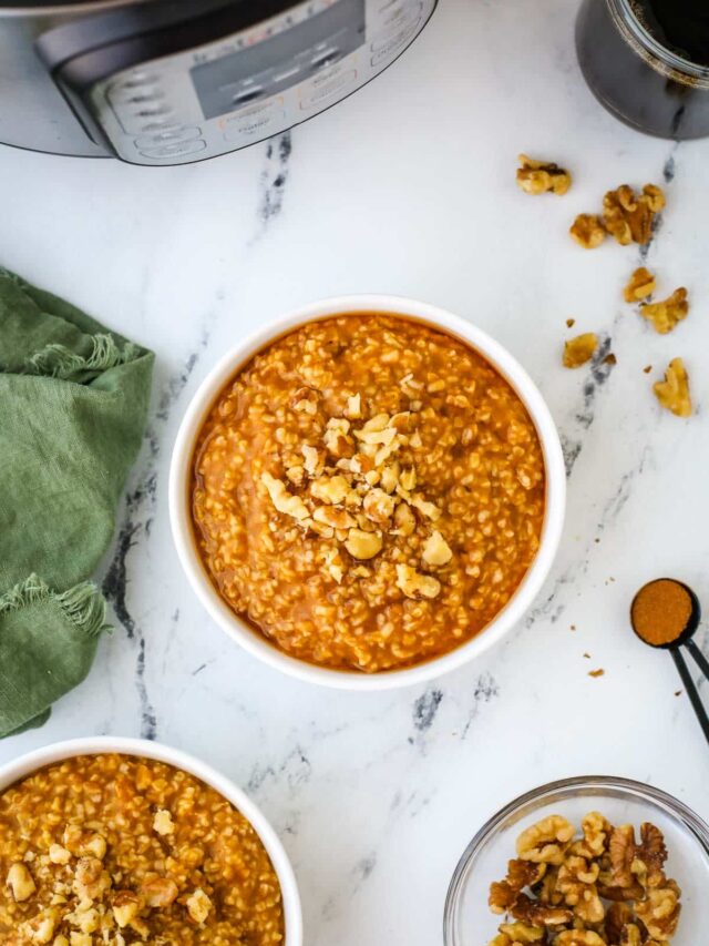 Instant Pot Pumpkin Steel Cut Oats Recipe I Heart Vegetables