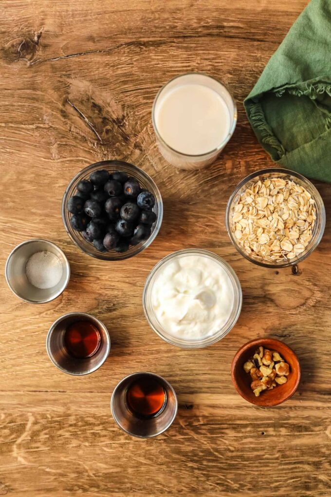 Blueberry Overnight Oat ingredients