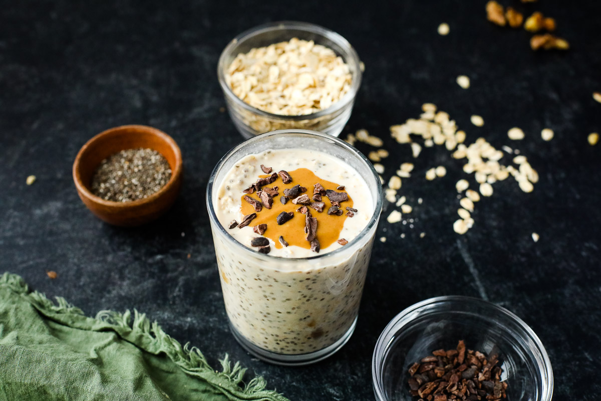 Healthy Cookie Dough Overnight Oats - The Conscientious Eater