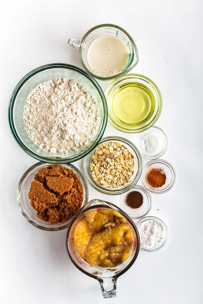 Banana Oat Muffins ingredients