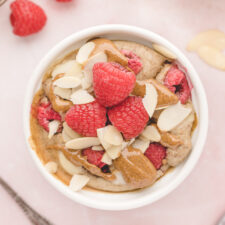 raspberry blended baked oatmeal