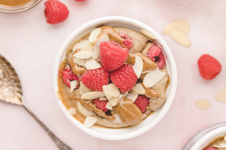 raspberry blended baked oatmeal