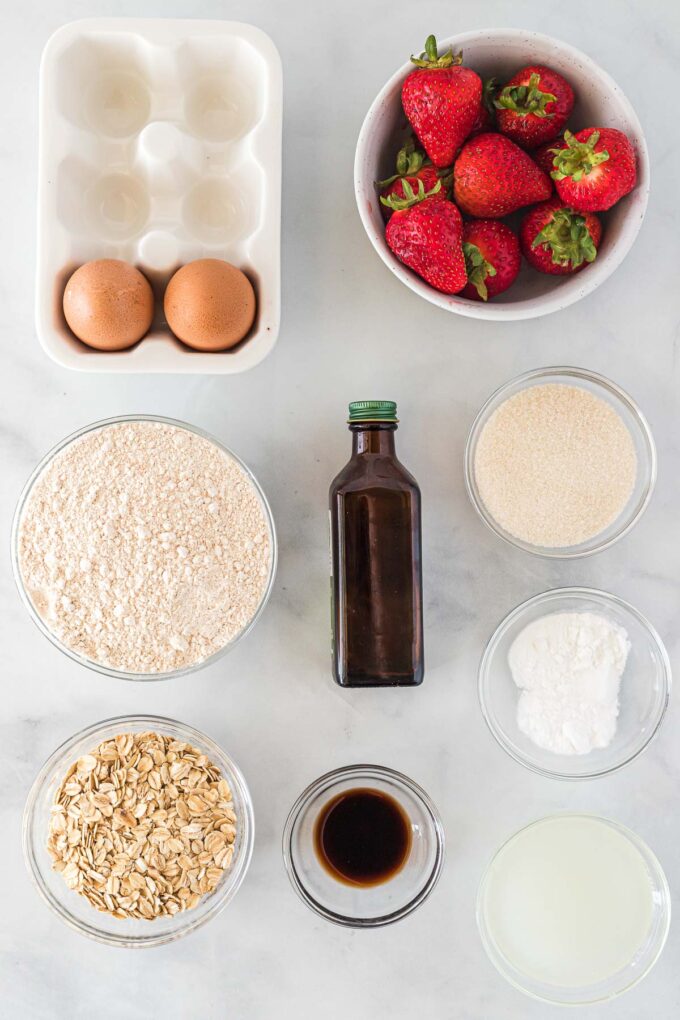 strawberry oat muffin ingredients