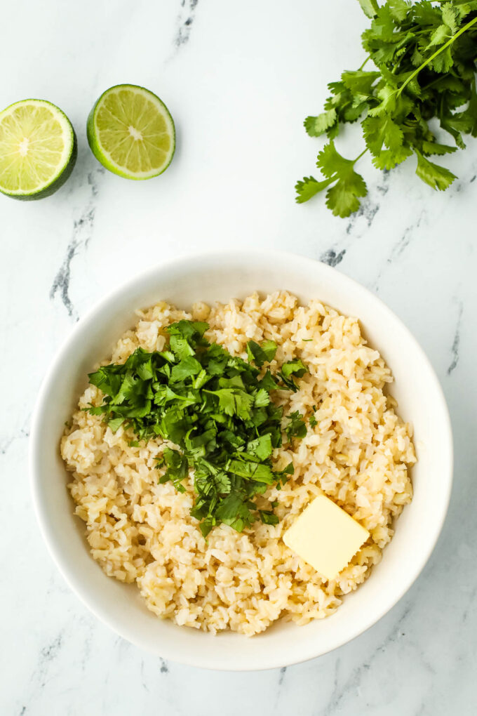 rice with cilantro