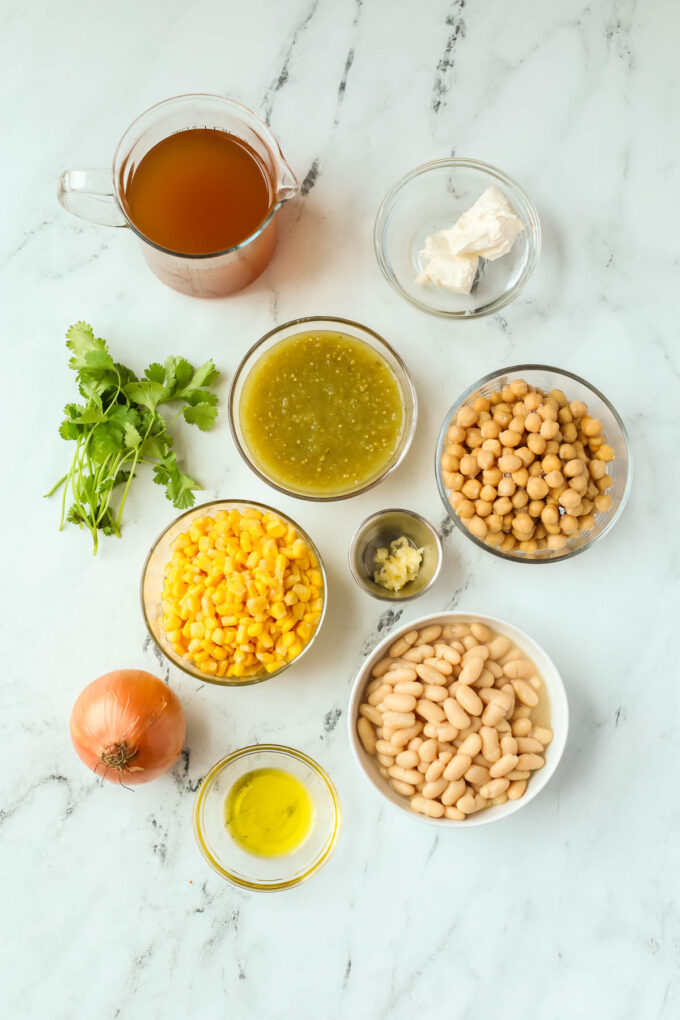 Creamy White Bean Chili ingredients