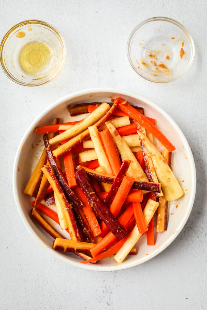 carrots tossed with miso