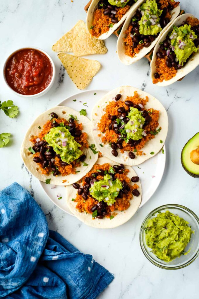 quinoa and black bean tacos