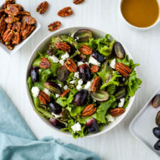 green salad with grapes