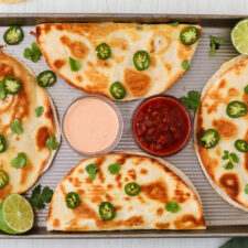 sheet pan quesadillas