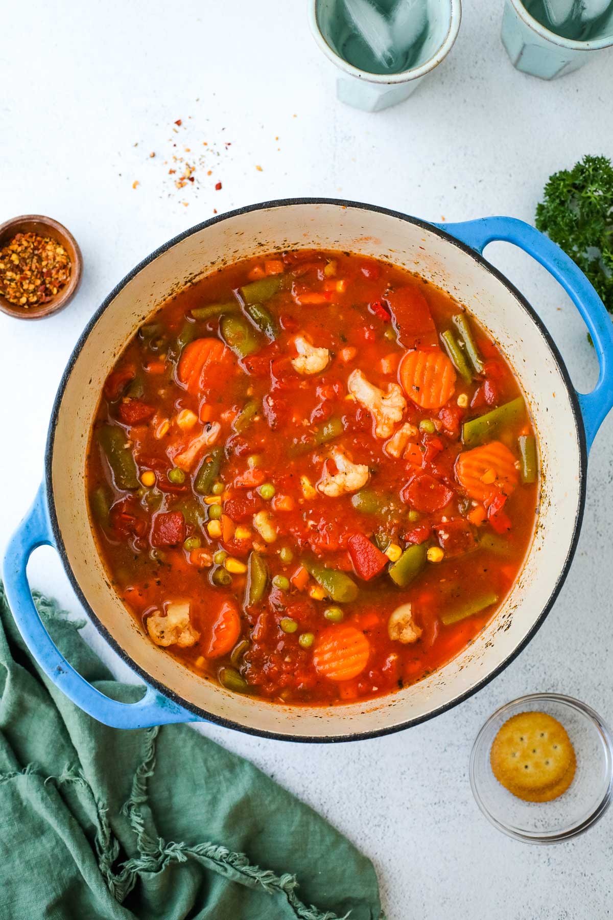 Freezer Meal Quinoa Tortellini Soup