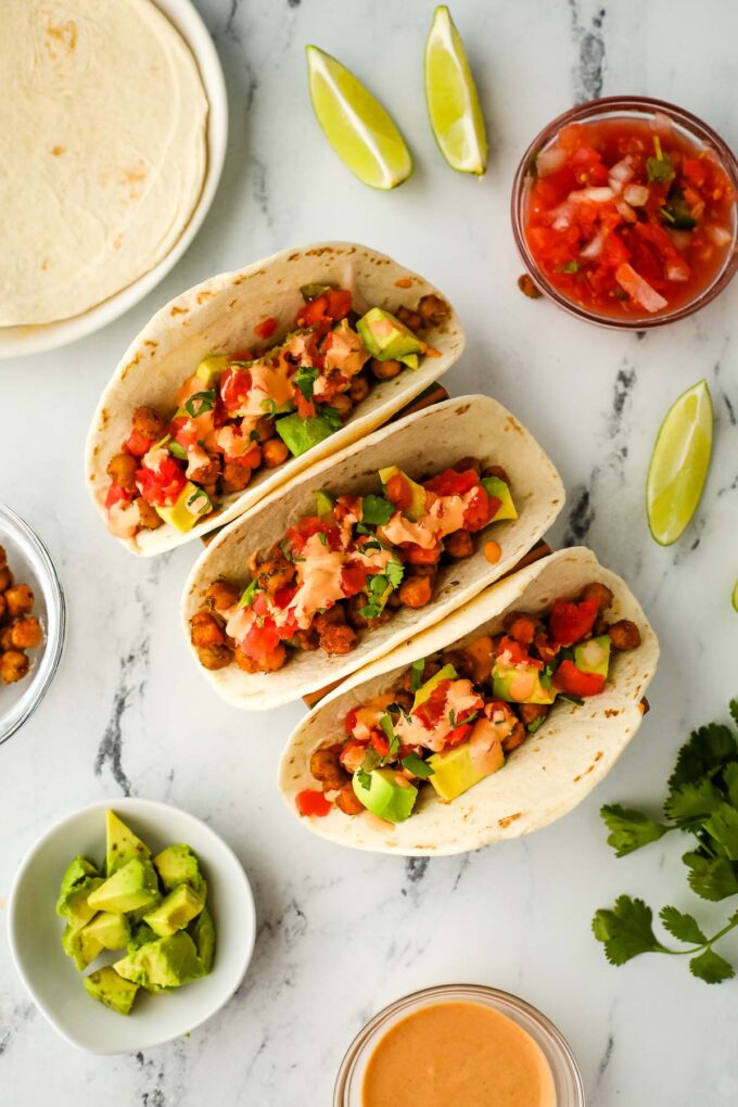 LUTEAL PHASE RECIPE: CHICKPEA TACOS WITH AVOCADO SAUCE – Marea Wellness