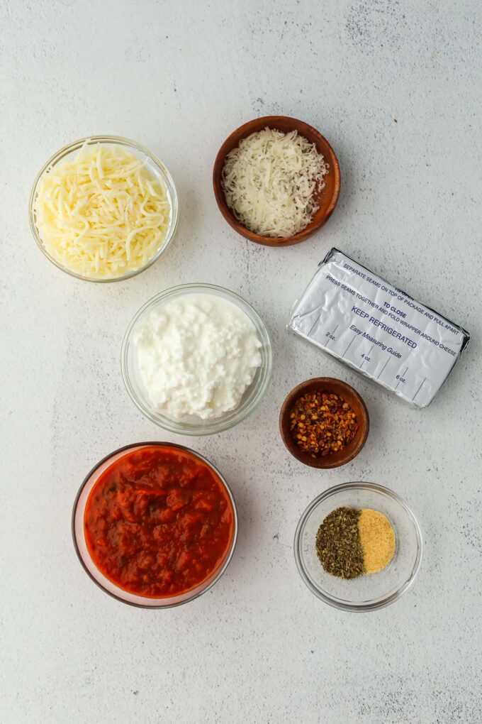 vegetarian Pizza Dip ingredients