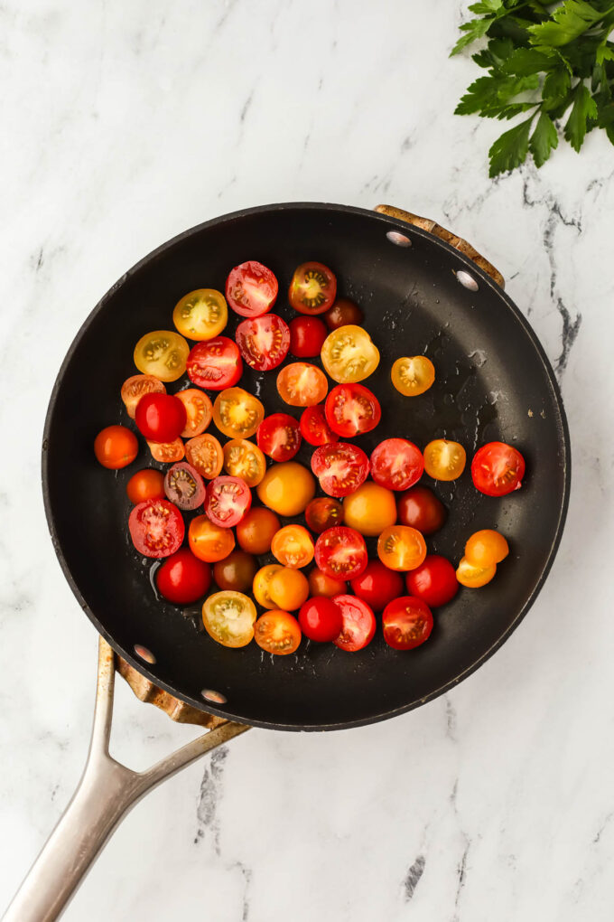 tomatoes in a pan