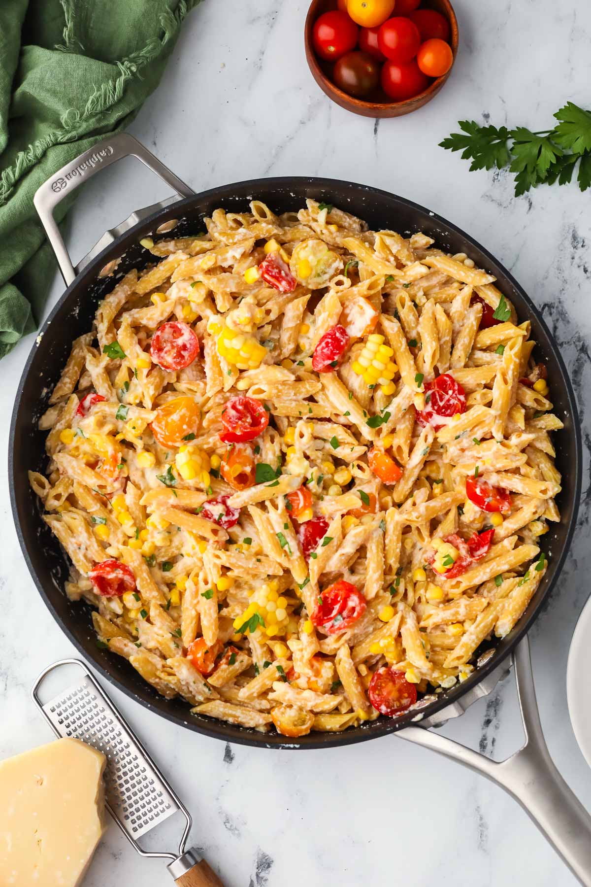 tomato and corn pasta