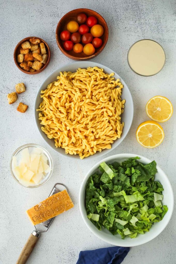 Caesar pasta salad ingredients