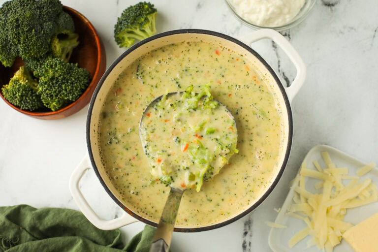 high protein broccoli cheddar soup