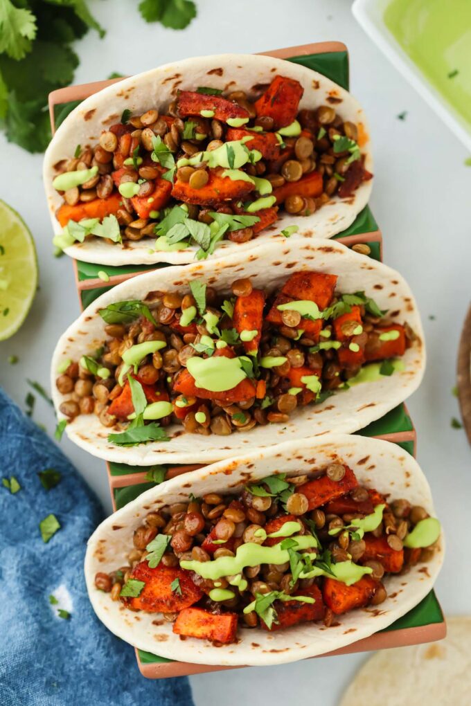 Sweet Potato Lentil Tacos