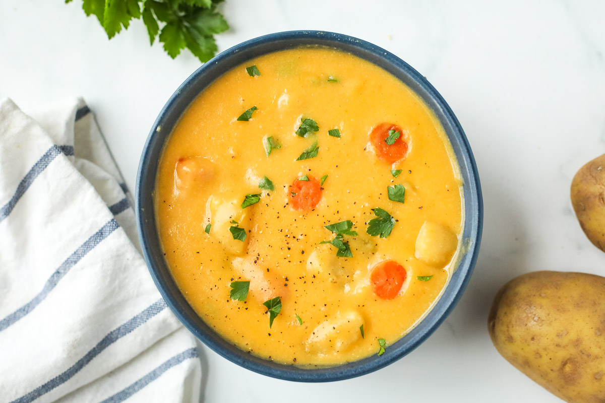 Vegan Slow Cooker Potato Soup I Heart Vegetables