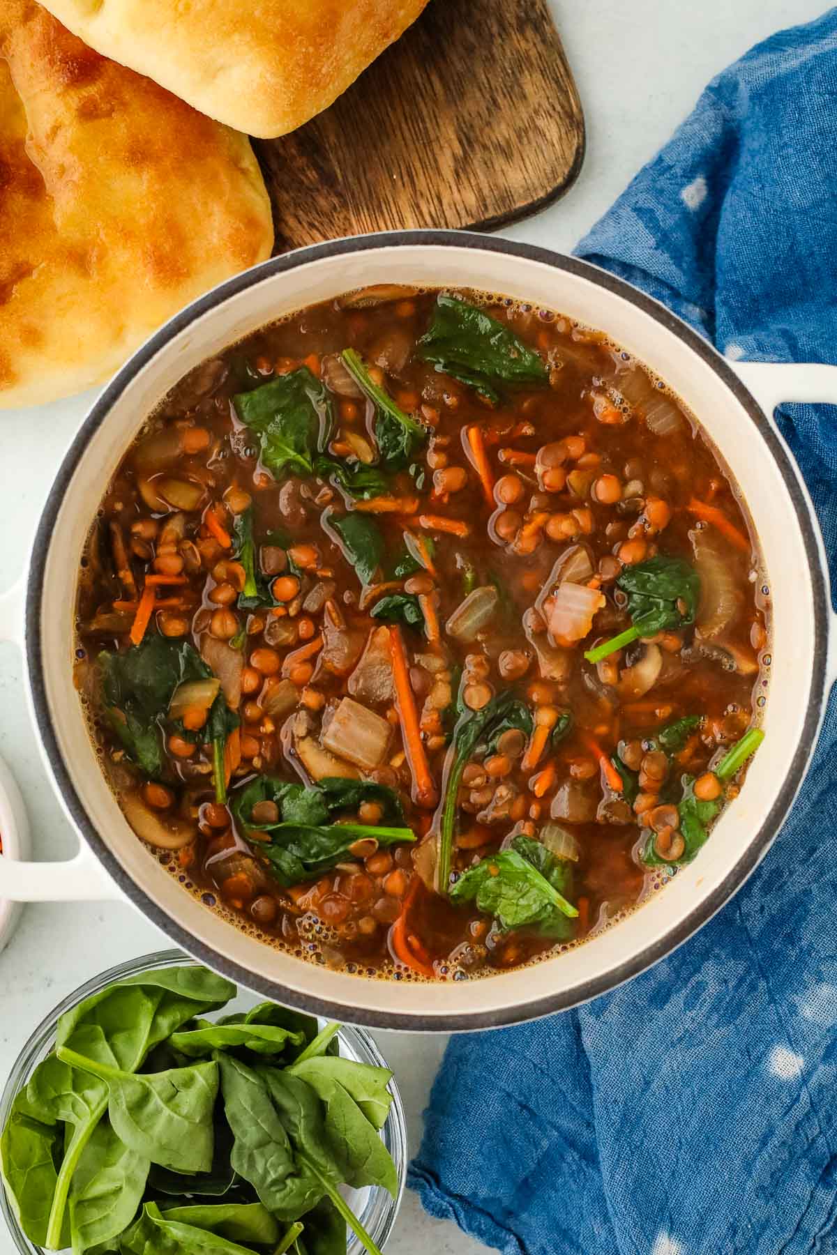 mushroom lentil soup