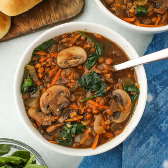 Mushroom Lentil Soup