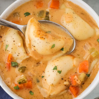 Easy Pierogi Soup