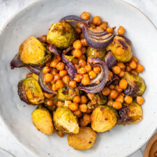 Sheet Pan Chickpeas and Brussels Sprouts