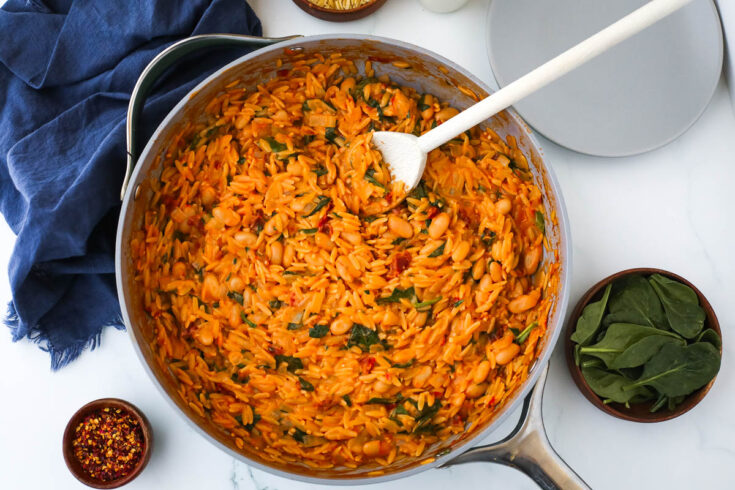 Image for One Pan Orzo and White Beans