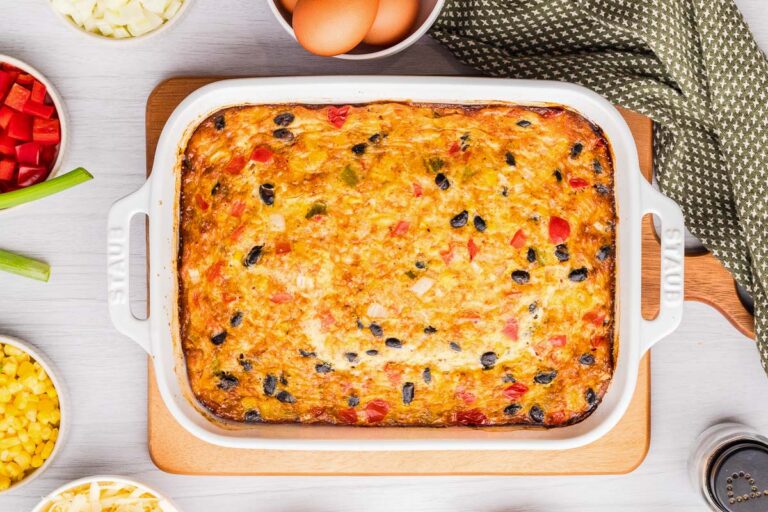 Southwest Cottage Cheese Breakfast Casserole