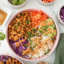 Peanut Chickpea Bowls