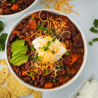 Sweet Potato and Black Bean Chili (Slow Cooker)