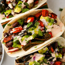 sweet potato and b lack bean tacos