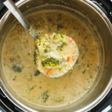 Instant Pot High Protein Broccoli Cheddar Soup