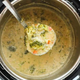 Instant Pot High Protein Broccoli Cheddar Soup