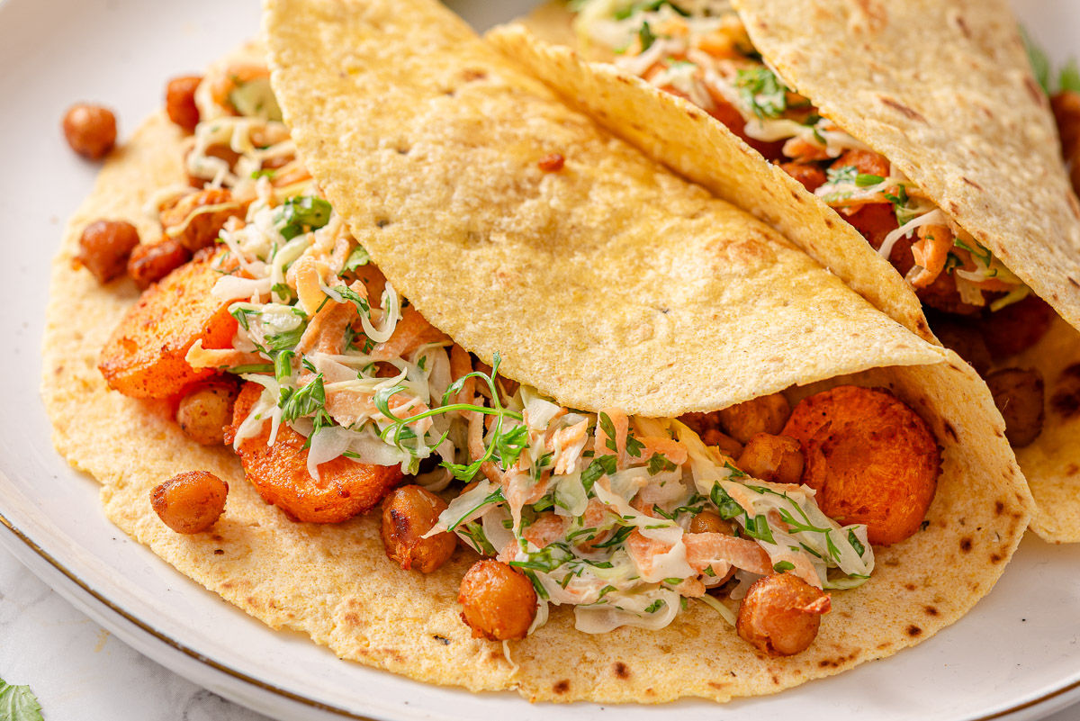 Carrot and Chickpea Tacos