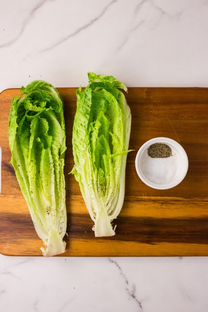 romaine on acutting board