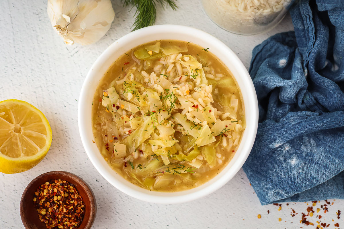 Cabbage and Rice Soup